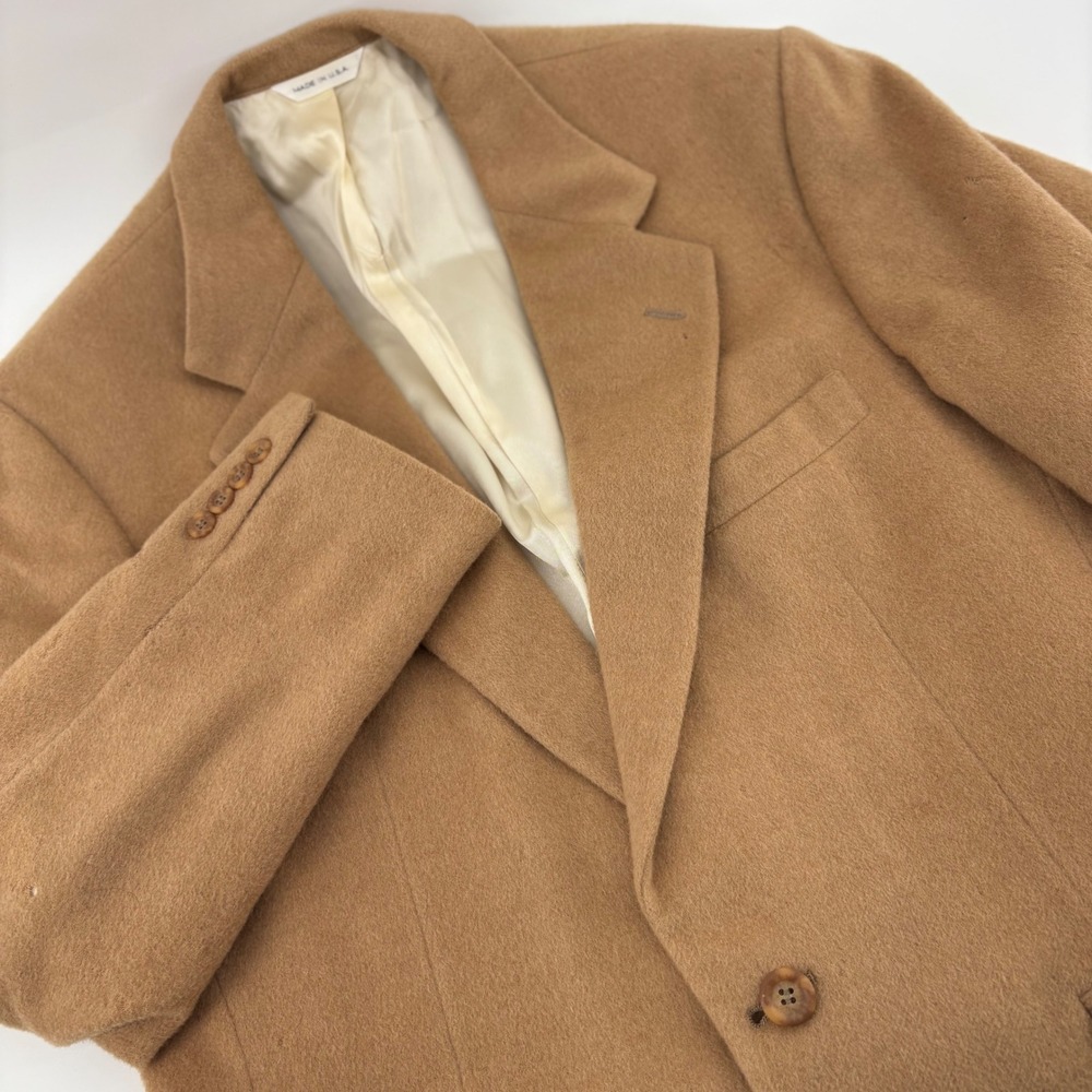 VTG Polo University Club by Ralph Lauren Mens Camel Hair Blazer Jacket‎ Tan